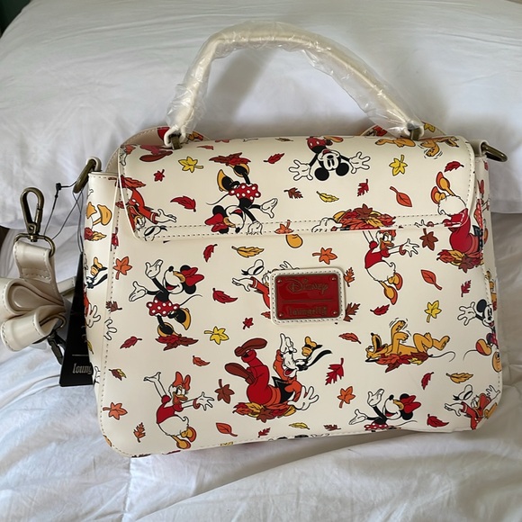 Loungefly | Bags | Disney Mickey And Friends Fall Leaves Loungeflysee ...